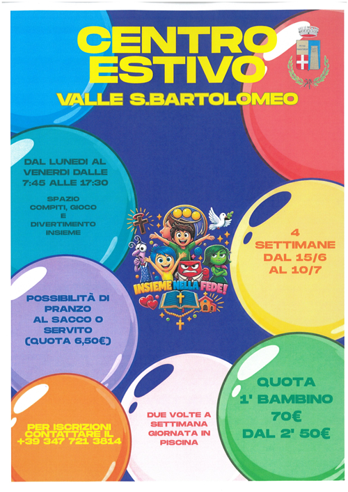 Un'Estate Magica Centro Estivo Valle San Bartolomeo